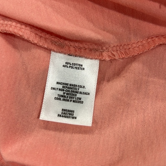 Abound Peach Crop Top Beach Screen print 1X NWOT - Picture 6 of 6